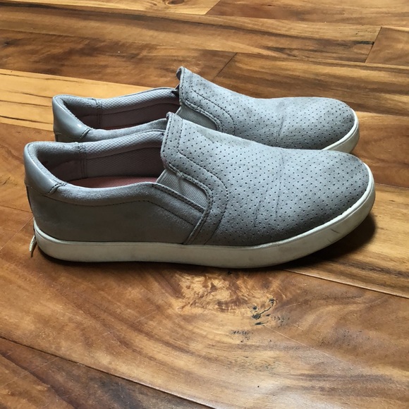 Dr. Schools grey suede slip-ons size 8 - Picture 3 of 5
